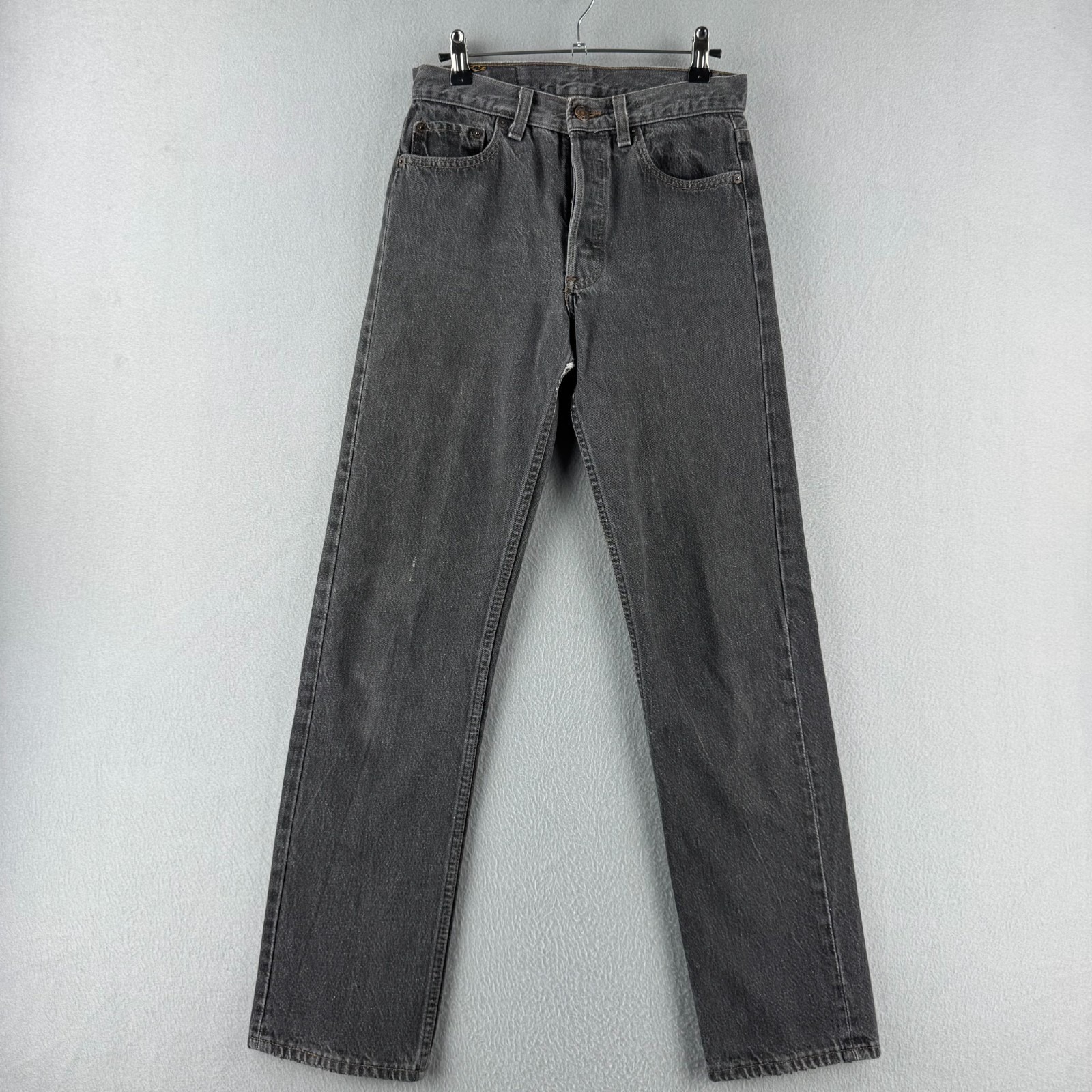 Vintage Levis Jeans Mens 28x32 (Fits 27x30) Black 501 Straight 90s Made In Usa